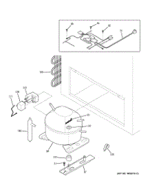03 - Unit Parts parts for Ge Freezer FCM15CMBWH from AppliancePartsPros.com