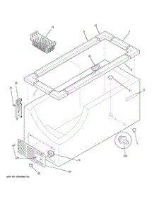 02 - Cabinet parts for Ge Freezer FCM25DMFWH from AppliancePartsPros.com