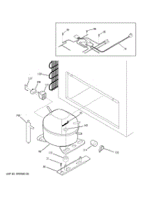 03 - Unit Parts parts for Ge Freezer FCM25DMFWH from AppliancePartsPros.com