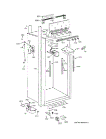 03 - Cabinet Parts (2) parts for Ge Freezer ZIF36NMCLH from AppliancePartsPros.com