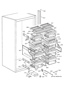 04 - Shelves & Drawers parts for Ge Freezer ZIF36NMBLH from AppliancePartsPros.com