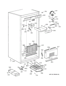 02 - Cabinet Parts (1) parts for Ge Freezer ZIF36NMARH from AppliancePartsPros.com