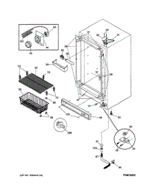 02 - Cabinet parts for Ge Freezer FUM14DMARWH from AppliancePartsPros.com