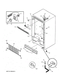 02 - Cabinet parts for Ge Freezer FP14SXARWH from AppliancePartsPros.com