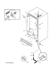 02 - Cabinet parts for Ge Freezer FP12SXARWH from AppliancePartsPros.com
