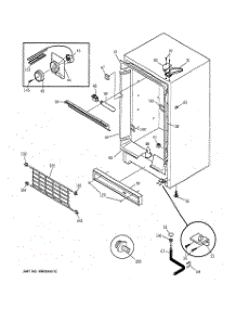 02 - Cabinet, Controls & Shelves parts for Ge Freezer FP21SXARWH from AppliancePartsPros.com