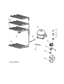 03 - Unit Parts parts for Ge Freezer FP15SXARWH from AppliancePartsPros.com