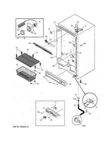 02 - Cabinet parts for Ge Freezer FP17DXARWH from AppliancePartsPros.com