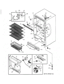 02 - Cabinet, Controls & Shelves parts for Ge Freezer FF20DXCRWH from AppliancePartsPros.com