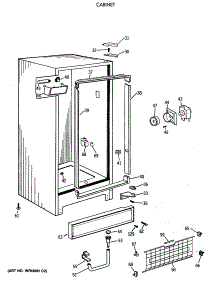 02 - Cabinet parts for Ge Freezer FP14SSFRWH from AppliancePartsPros.com
