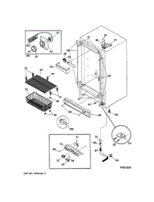 02 - Cabinet parts for Ge Freezer FUM14DXAARWH from AppliancePartsPros.com