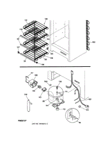 03 - Unit Parts parts for Ge Freezer FUM14DXAARWH from AppliancePartsPros.com