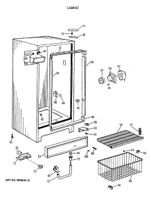02 - Cabinet parts for Ge Freezer FP17DSDRWH from AppliancePartsPros.com