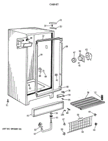 02 - Cabinet parts for Ge Freezer FP21SSDRWH from AppliancePartsPros.com