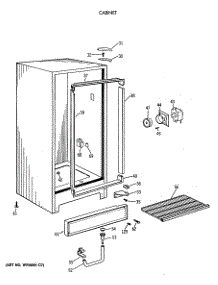 02 - Cabinet parts for Ge Freezer FP12SSCRWH from AppliancePartsPros.com