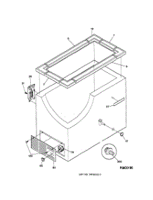 02 - Cabinet parts for Ge Freezer FCM9SAAWH from AppliancePartsPros.com