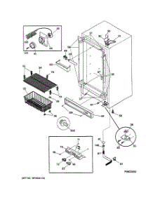 02 - Cabinet parts for Ge Freezer FUM14DAARWH from AppliancePartsPros.com
