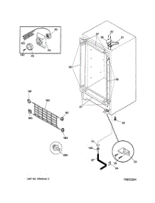 02 - Cabinet parts for Ge Freezer FUM21SAARWH from AppliancePartsPros.com
