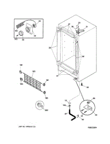 02 - Cabinet parts for Ge Freezer FUM14SAARWH from AppliancePartsPros.com