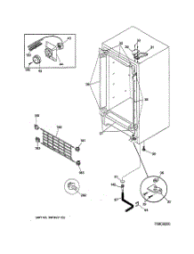 02 - Cabinet parts for Ge Freezer FUM17SAARWH from AppliancePartsPros.com