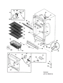 02 - Cabinet parts for Ge Freezer FUG20DACRWH from AppliancePartsPros.com