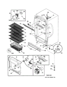 02 - Cabinet parts for Ge Freezer FUF20DACRWH from AppliancePartsPros.com