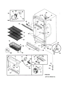 02 - Cabinet parts for Ge Freezer FUF14DACRWH from AppliancePartsPros.com