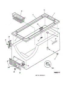 02 - Cabinet, Controls & Shelves parts for Ge Freezer FCM20DAAWH from AppliancePartsPros.com