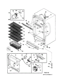 02 - Cabinet parts for Ge Freezer FUF20DABRWH from AppliancePartsPros.com