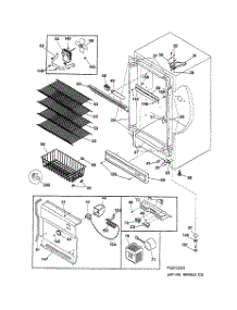 02 - Cabinet parts for Ge Freezer FUF17DABRWH from AppliancePartsPros.com