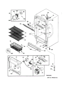 02 - Cabinet parts for Ge Freezer FUF14DAARWH from AppliancePartsPros.com