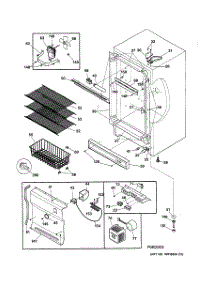 02 - Cabinet parts for Ge Freezer FUF14DABRWH from AppliancePartsPros.com