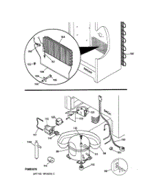 03 - Unit Parts parts for Ge Freezer FUF14DABRWH from AppliancePartsPros.com