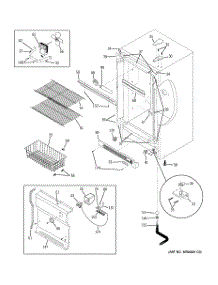 02 - Cabinet parts for Ge Freezer FUG17DSGRWH from AppliancePartsPros.com