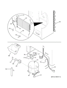 03 - Unit Parts parts for Ge Freezer FUG17DSGRWH from AppliancePartsPros.com