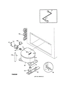 03 - Unit Parts parts for Ge Freezer FCM15SAAWH from AppliancePartsPros.com