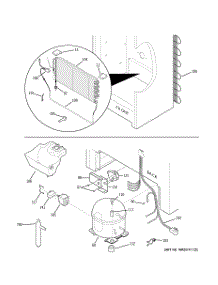 03 - Unit Parts parts for Ge Freezer FUG17DSFRWH from AppliancePartsPros.com