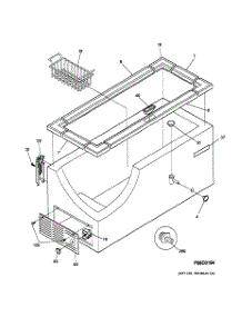 02 - Cabinet parts for Ge Freezer FCM15DMBWH from AppliancePartsPros.com