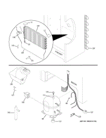 03 - Unit Parts parts for Ge Freezer FUF14DVDRWW from AppliancePartsPros.com