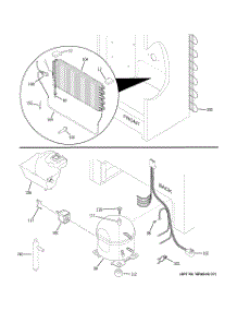 03 - Unit Parts parts for Ge Freezer FUF14SVDRWW from AppliancePartsPros.com