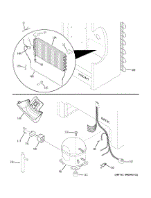 03 - Unit Parts parts for Ge Freezer FUF17SVBRWW from AppliancePartsPros.com