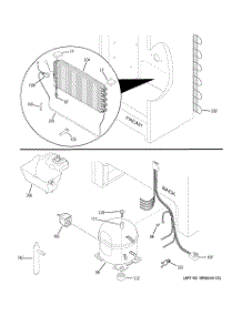 03 - Unit Parts parts for Ge Freezer FUF14SVCRWW from AppliancePartsPros.com