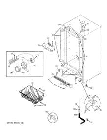 02 - Cabinet parts for Ge Freezer FUM17SVCRWW from AppliancePartsPros.com