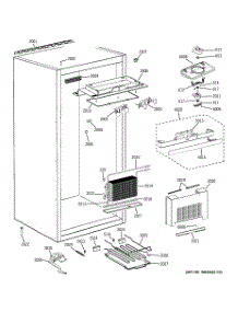 02 - Cabinet Parts (1) parts for Ge Freezer ZIFP360NXARH from AppliancePartsPros.com