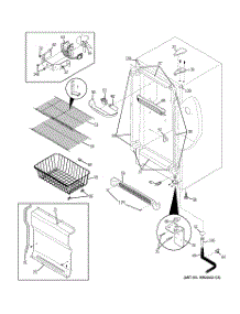 02 - Cabinet parts for Ge Freezer FUF21SVBRWW from AppliancePartsPros.com