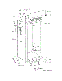 03 - Cabinet Parts (2) parts for Ge Freezer ZIFP360NXARH from AppliancePartsPros.com