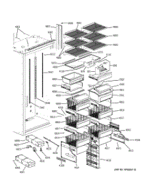 04 - Shelves & Drawers parts for Ge Freezer ZIFP360NXARH from AppliancePartsPros.com