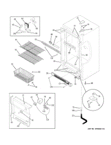02 - Cabinet parts for Ge Freezer FUF20DTCRWH from AppliancePartsPros.com
