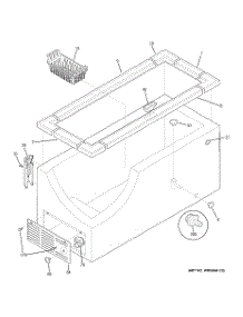 02 - Cabinet parts for Ge Freezer FCM20DTBWH from AppliancePartsPros.com