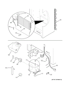 03 - Unit Parts parts for Ge Freezer FUF20DTBRWH from AppliancePartsPros.com